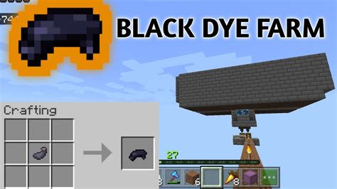 easiest way to get black dye in minecraft|black dye farm minecraft.